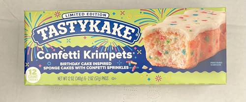 Tastykake, Sponge Cake Confetti Krimpets, 12 Count
