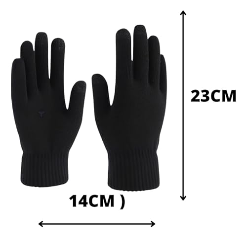 Luva Frio Inverno Masculina Feminina Quentinha Cor Preta