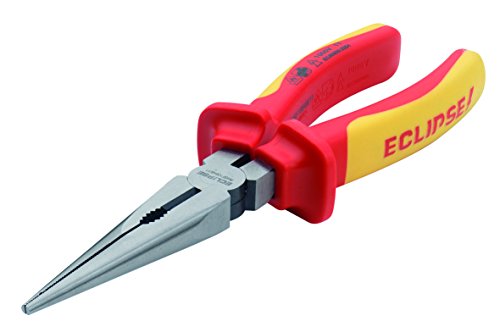 Pince à bec long VDE Eclipse de 200 mm pour travaux électriques sûrs