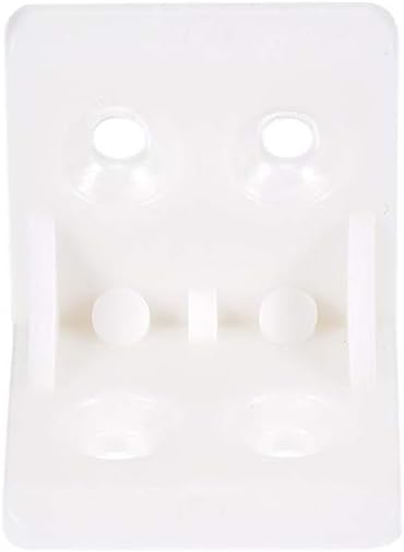 uxcell Shelf Cabinet Door 90 Degree Plastic Corner Braces 27x27x27mm Angle Brackets, 24 Pcs White