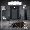 EVER ADVANCED Silla de Camping Reclinable para Adultos Soporta 350 lbs Negro miniatura 4