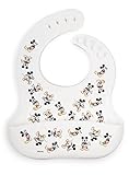 Simple Modern Disney Silicone Bib for Babies, Toddlers | Lightweight Baby Bibs for Eating with Food Catcher Pocket | Soft Silicone with Adjustable Fit | Bennett Collection | Mickey Mouse Retro