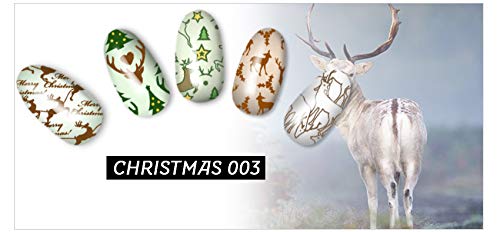 Weihnachts-Nagelstempelplatten-Set – 12x6 Cm Edelstahl Mit Schneeflocken, Elchen & Wintermotiven Für DIY Nageldesign