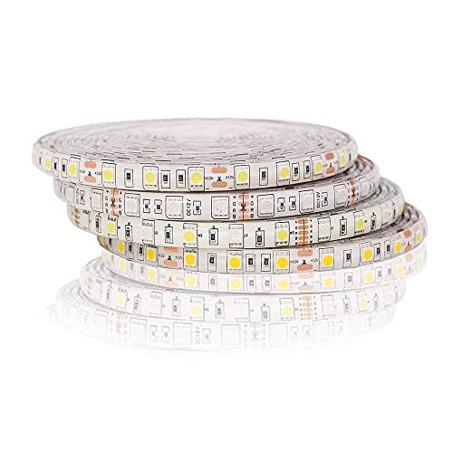 SMD 5050 LED Strip Waterdicht 5M 300LED DC 12V Geel Fita LED Licht Strips Flexibele Neon Tape Luz Monochroom (Geel, 5M (Waterdicht IP65))