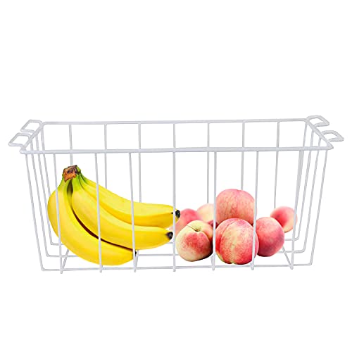 Orgneas 16.5 Inch Chest Freezer Organizer Bins Deep Freezer Refrigerator Basket Storage Rack Bins Metal Wire Baskets Replacement 2Packs
