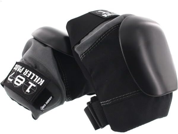 187 Killer Pads Pro Derby Black / Grey Knee Pads - X-Large