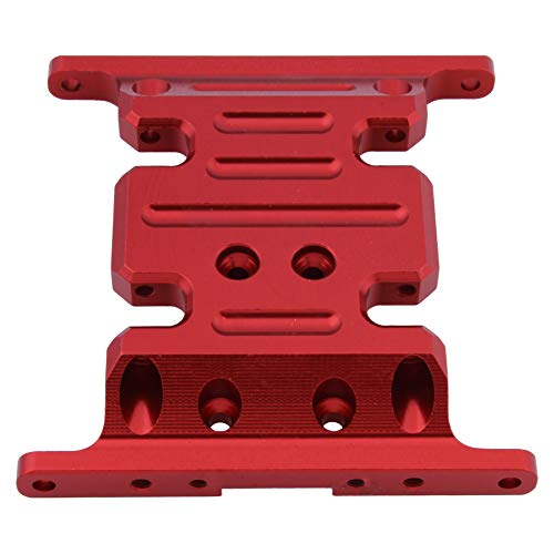 Hobbypark Aluminum Center Frame Brace Transmission Skid Plate For Axial Scx10 1/10 Rc Rock Crawler Car Option Parts (Red) #TOP6