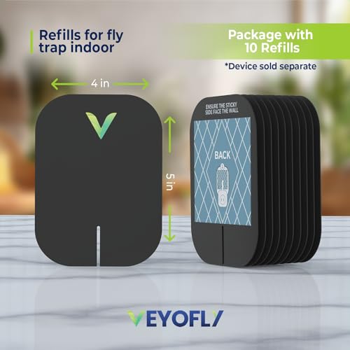 Image of VEYOFLY Official Refill Fruit Fly Traps Indoor, Gnat Trap | 10-Pack