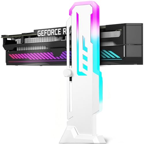 GSCOLER Universal GPU Support Bracket, 60-163mm Adjustable RGB Anti-Sag Stand