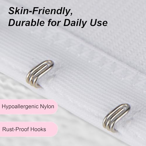 4 Hook Bra Extenders for women, Adjustable 4 hook Plus Size Bra Extender (3/4" Spacing)4