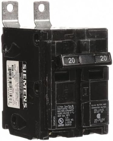 Siemens B220 20-Amp Double Pole 120/240-Volt 10KAIC Bolt in Breaker image 2