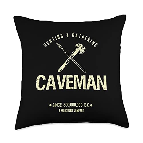 Caveman Company T Throw Pillow