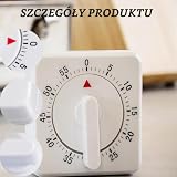 Yeenano 60-minutowy minutnik kuchenny, timer do jajek, regulowany czas gotowania, timer mechaniczny, timer nauki, przypomnienie o alarmie, dla nauczycieli, dzieci, czas gotowania, gotowanie, ćwiczenia