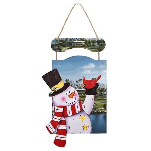 Décorations d'hiver Noël VFKLT peinture en bois cadeau idéal