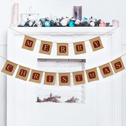 Advantez Lot de 2 guirlandes de Noël avec inscription « Merry Xmas » - Pour fête de Noël, maison, cheminée, intérieur et extérieur Cover