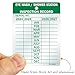 SmartSign Eye Wash/Shower Station Inspection Record, 4-Year Maintenance Write-On Tags, 3 x 2.25 inch, 20 mil Thick Heavy Duty Aluminum, Pack of 10
