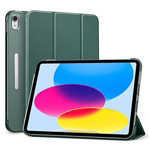 Image of ESR for iPad 10th Generation Cover (2022, 10.9 inch), iPad 10 Case, Auto Sleep and Wake, Trifold Stand, Lightweight Hard Back Cover, Ascend Trifold Case, Frosted Forest Green