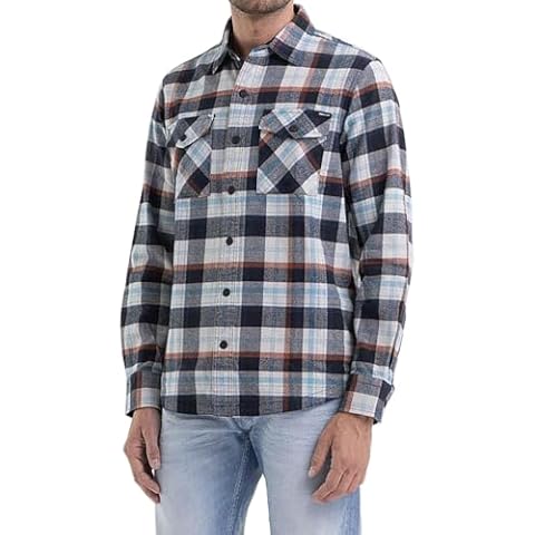 REPLAY Men's Long-Sleeved Shirt in Black Cover