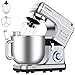 Küchenmaschine Acekool 1400W MC1 Knetmaschine Rührmaschine mit 7L Edelstahl-Rührschüssel, 10 Geschwindigkeiten Geräuscharme Teigknetmaschine, Schläger, Knethaken & Schlagbesen (Silber)