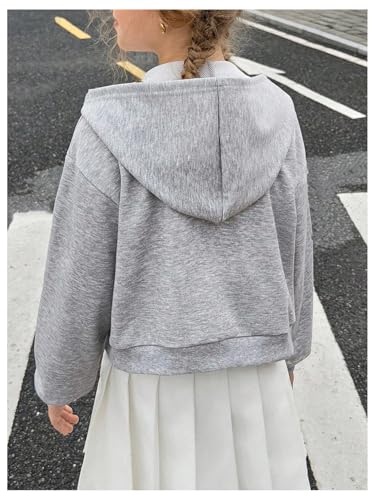 GORGLITTER Girl's Bow Zip Up Hoodie Cute Long Sleeve Sweatshirt Casual Jacket with Pockets2