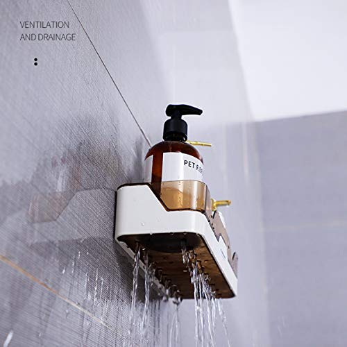 Miniatura 7 de Pigpigfly Estanteria Baño Sin Taladro,Estante Ducha Plastico,Estantería Ducha, Organizador Estantes Cesta Para Ducha, Baldas Pared Baño,Baldas Pared Sin Agujeros