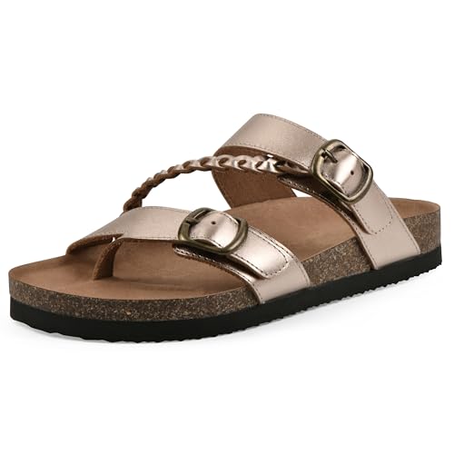 Sandale Plate WHITE MOUNTAIN Femme Hammy, nu-pieds d'été légers et confortables