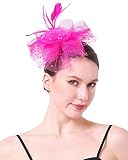Fascinators Hats Flower Hair Clip Feathers Tea Party Wedding Derby Cocktail Mesh Pillbox Headwear fo