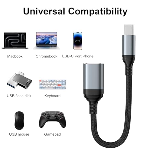 Adaptador USB C a USB de 5 Gbps transferencia rápida OTG para Android y cámara 7