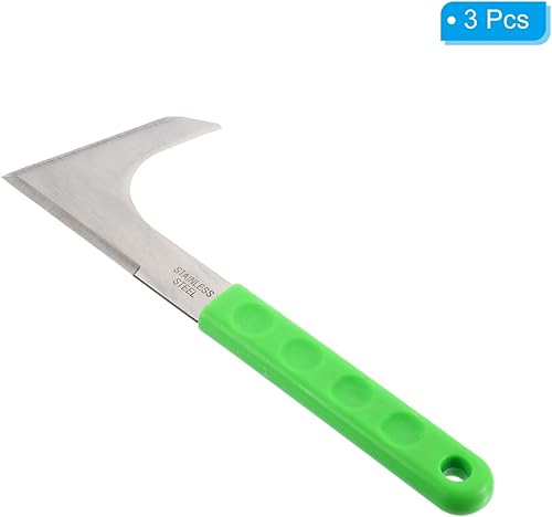 Miniatura 3 de PATIKIL Crack Weeder, paquete de 3 cuchillos de deshierbe de acero inoxidable en forma de L, herramienta de deshierbe para hendidura, cortador de
