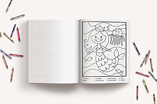 The Color By Number Book For Girls: Over 50 Cute Coloring Designs Including Mermaids, Unicorns, Princesses And More #TOP7