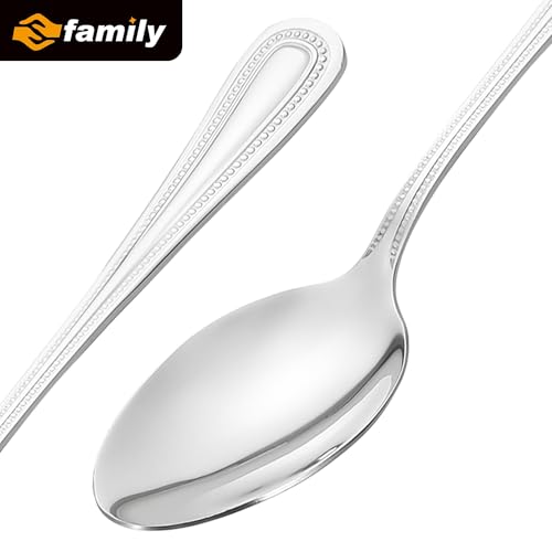 Miniatura 6 de Family Pack 6 Cuchara De Postre 15x3cm Acero Inoxidable Diseño Punto, Elegancia Y Funcionalidad Para Cada Ocasión, Cubiertos De Alta Gama Para Hogar Y Restaurante