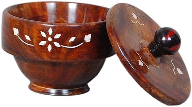 Wooden Sugar Pot, Dry Fruit Box Container Salt Pot, Spice Pot, Pickle Jar, Jam Jar Masala Box & Multi use Pot, Set 2