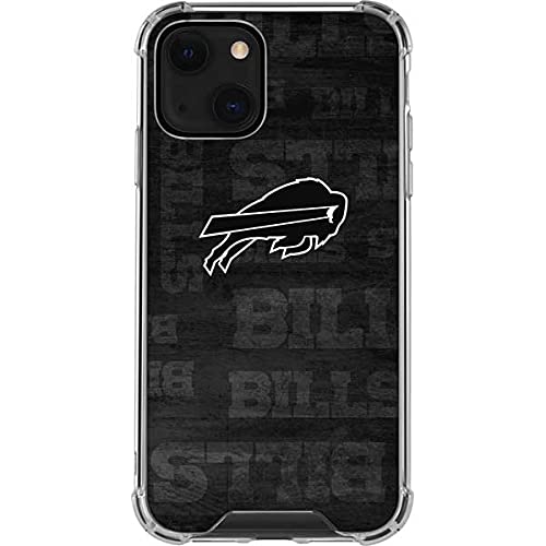 Skinit Clear Phone Case Compatible with iPhone 13 - Officially Licensed NFL Buffalo Bills Black & White Design