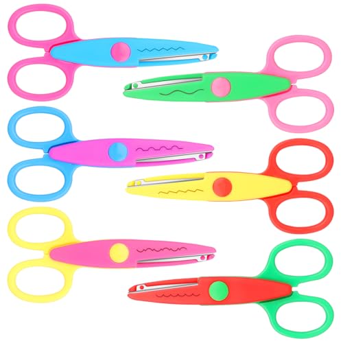 Kinder-Bastelscheren, 6-teiliges Set, bunt und sicher, verschiedene...