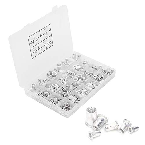 Écrous rivet aluminium en assortiment de 300 pièces pour filetages mixtes et métriques