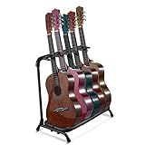  Multi Guitar Stand Soporte de múltiples instrumento pantalla soporte plegable acolchado de almacenamiento organizador rack banda etapa de graves ranura para guitarra eléctrica o acústica