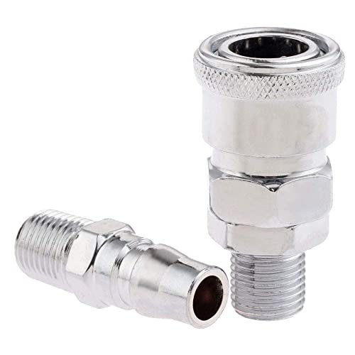 Image of (QRC) Pneumatic Fittings Air Line Hose Compressor Connector Quick Release Coupler Air Line Fittings for Air Line Hose (SM20 + PM20)