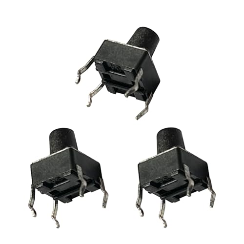 UMMEI 20 peças SMT PCB 4 pinos 6 x 6 x 7,5 mm tato momentâneo tátil interruptor de botão de pressão