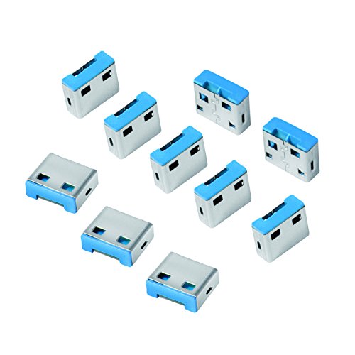 LogiLink USB Port Blocker Lock grey 10x Schlösser, Gray