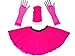 Price comparison product image Just 4 Fun Leisurewear Neon Pink 3 Layer Tutu Set, Leg Warmer & Fishnet Gloves Size 8 To 16