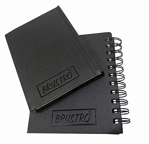 Image of Brustro Artists Sketch Book, Size A6 (4.1x5.8 inches) Stitched Bound 156 Pages 90 GSM, and Wiro Bound Sketchbook Size A6 (4.1x5.8 inches), 116 Pages, 160 GSM | Ideal for Sketching,Shading,Drawing