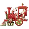 Enesco Jim Shore Heartwood Creek Santa in Christmas Train Engine Figurine, 6-Inch Height, Red