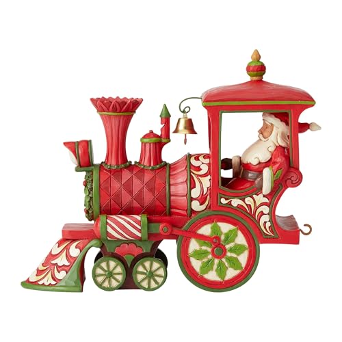 Enesco Jim Shore Heartwood Creek Santa in Christmas Train Engine