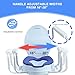 XIAOSHUNER Raised Toilet Seat with Handles for Seniors - Adds 5 Inch - Elevated Toilet Seat Riser with Cushion - Supports 300 lbs - for Standard/Round Toilet - Includes Lid, Blue