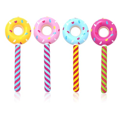 4 Pezzi Gonfiabile a Ciambelle Lecca Lecca,Bomboniere a Ciambella Decorazioni,Decorazioni Estive,Gonfiabile Palloncino,Per Feste Di Compleanno in Piscina Giocattoli