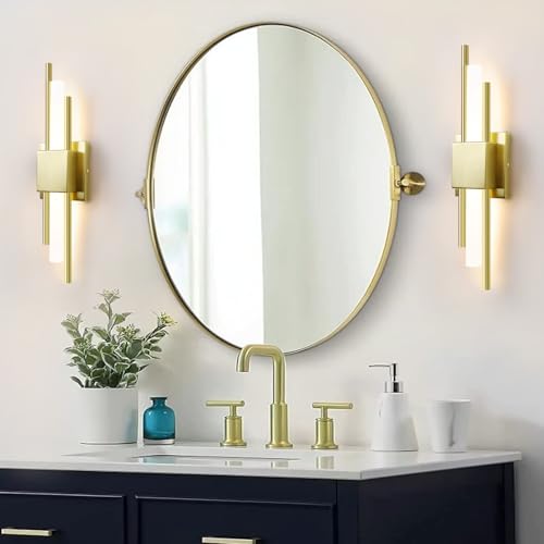 Image of LED Wall Sconces,3000K Warm Light Acrylic Brass Gold Wall Sconce for Bedroom,Bathroom,Living Room,Hallway(1 pcs)