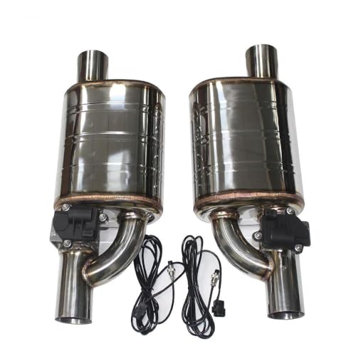 Escape de coche de 70mm con válvula eléctrica ajustable 4