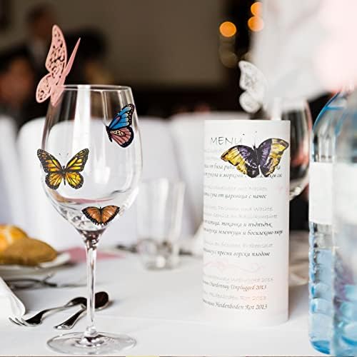 SZXMDKH 80Pcs Butterfly Stickers, 40 Styles Multicolor Crafts Butterflies Sticker for Decorating Cup Scrapbook Notebook Card Letters Wall Window