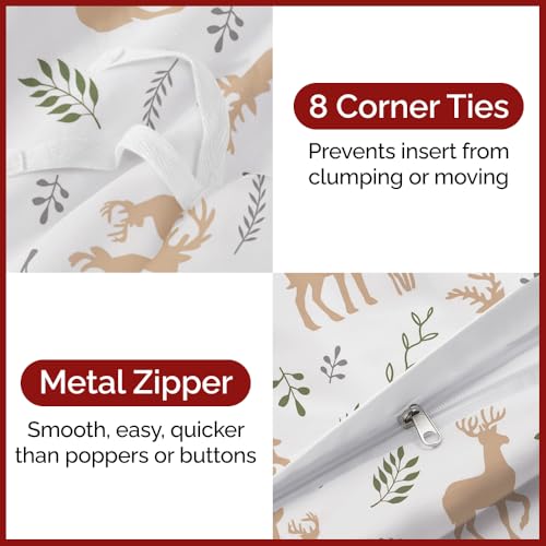 Image of CGK Unlimited Christmas Duvet Cover King Size - 104 x 90, Reindeer