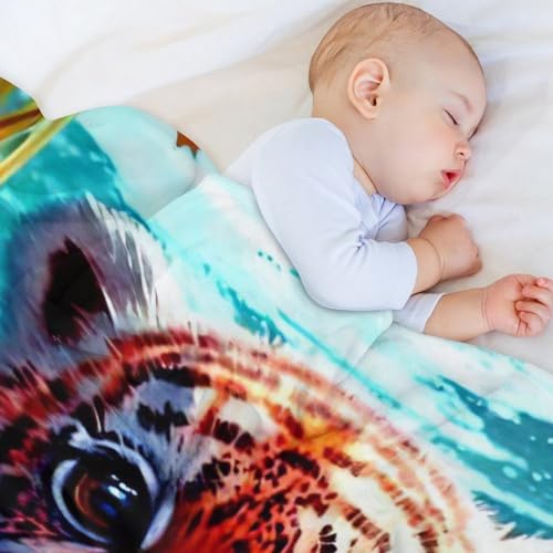 Couverture tigre polaire pour camping et jardin, plaid chaud de canapé